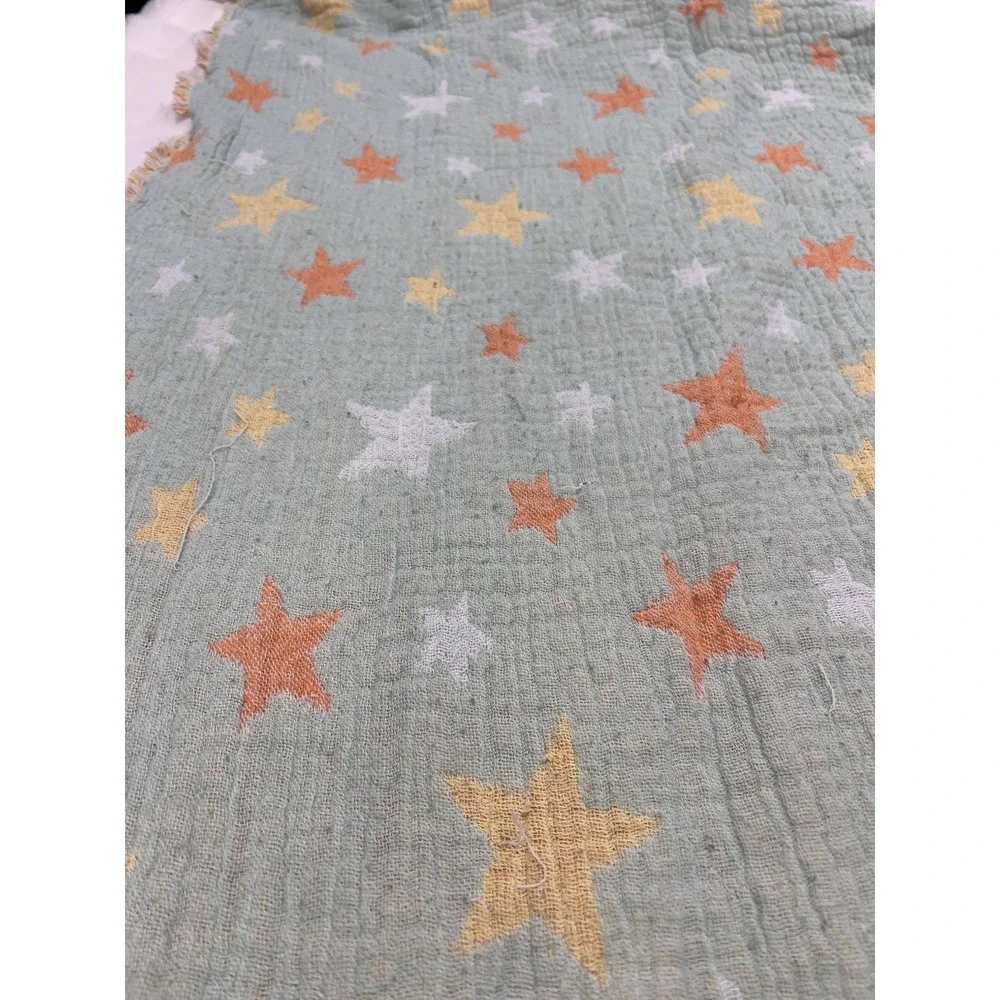 inup home Teen Made In Portugal Star Blanket Blue Orange Yellow